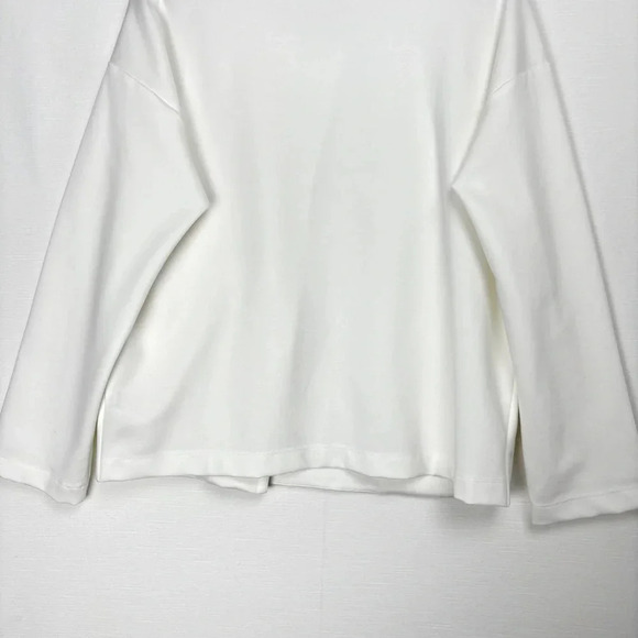 Eileen Fisher Women Office Wear Ivory Flex Tencel Ponte Zip Jacket Blazer Sz S - Picture 9 of 12